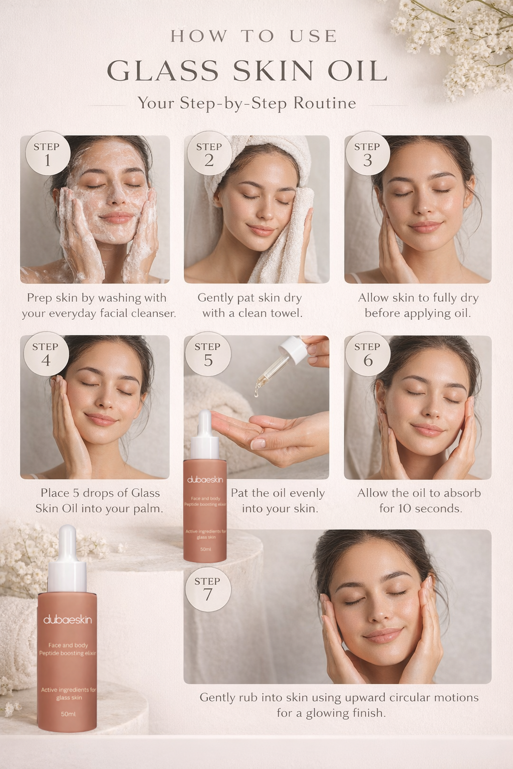 How to use Glass skin oil